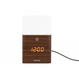 Karlsson frosted light alarm clock wood