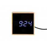 Karlsson mini cube alarm clock bamboo