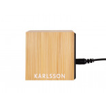 Karlsson mini cube alarm clock bamboo