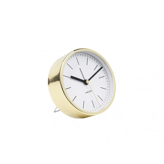 Karlsson minimal alarm clock gold 10 cm