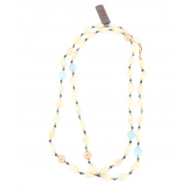Kikilia collana perle barocche e pietre azzurre