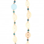 Kikilia collana perle barocche e pietre azzurre