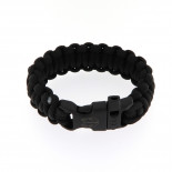 Blacksquirrel bracciale big classic nero con fischietto p18,5 cm