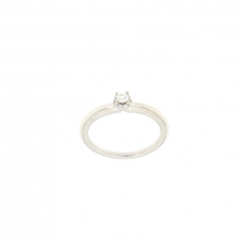 Di.fi anello solitario con contorno 0,15 ct