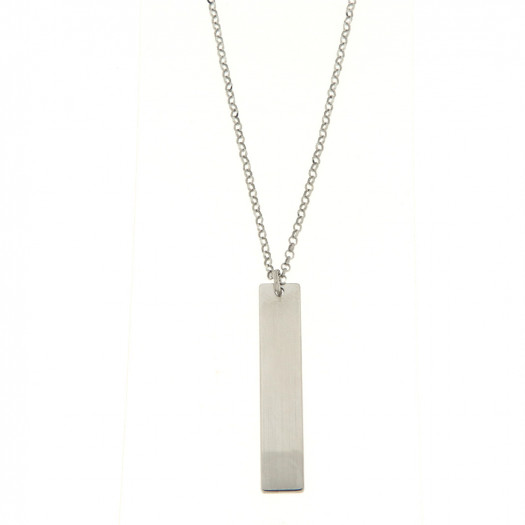 Eg girocollo in argento con piastrina personalizzabile Eg girocollo in argento con piastrina personalizzabile