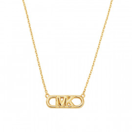 Michael kors jewels girocollo link in argento dorato