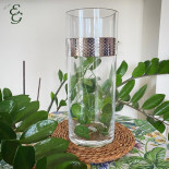 Valenti vaso con fascia bolle h 30 cm