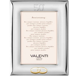 Valenti cornice rosaline 50° anniversario 13x18 cm