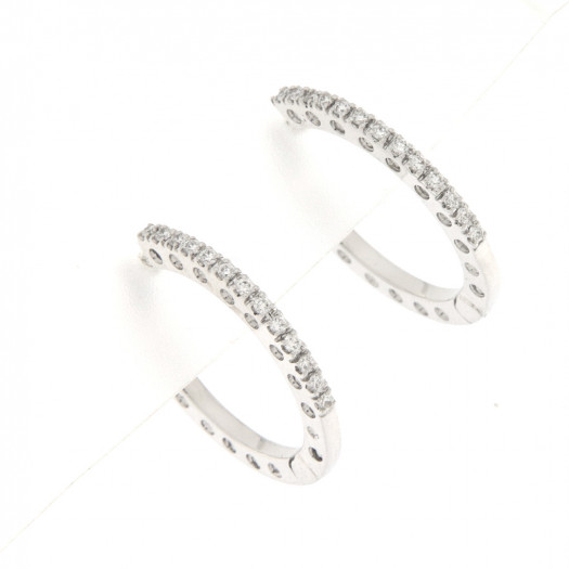 Di.fi orecchini a cerchio con brillanti 0,18 ct