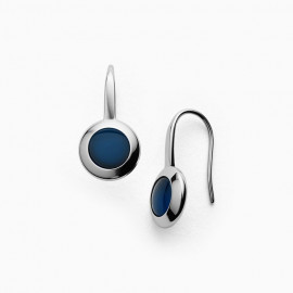 Skagen jewels orecchini sea glass blue stone