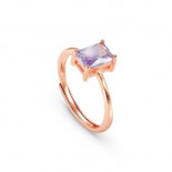 Nomination anello colour wave (ricca) argento e cz. lavanda fin oro rosa
