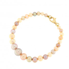 Genesia braccialetto con perle fresh rosa in gradazione