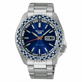 Seiko 5 cheker flag blu limited srpk65k1