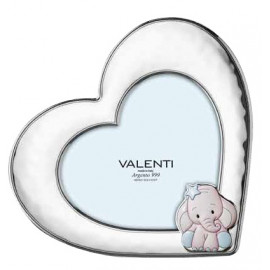 Valenti cornice bimbo a cuore con elefante 12x12 cm
