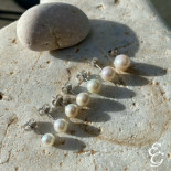 Genesia orecchini in oro bianco con perla 7- 7,5 mm