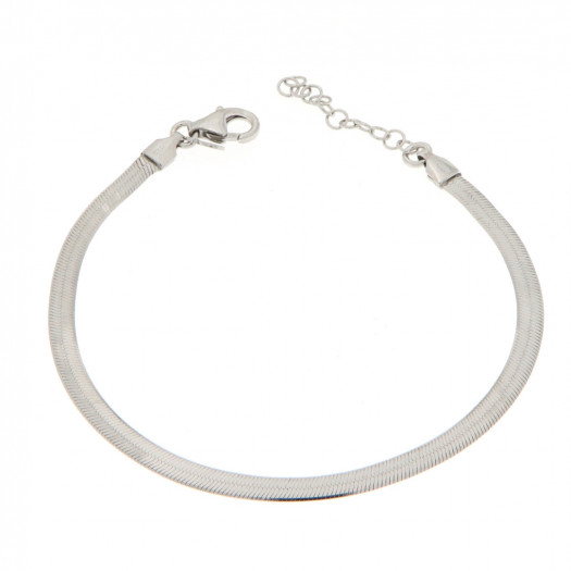 Dnn bracciale snake piatto in argento Dnn bracciale snake piatto in argento