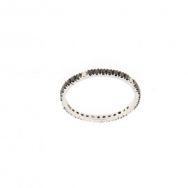 Di.fi fedina zebra con brillanti bianchi e neri 0,45 ct
