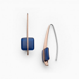Skagen jewels orecchini pendenti sea glass deep blue rg