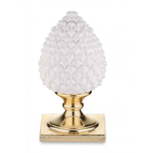 Valenti pigna bianca base dorata 13 cm