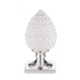 Valenti pigna bianca base argento 13 cm