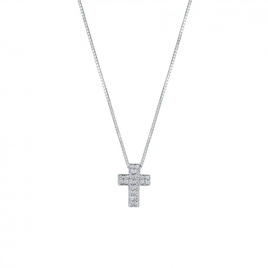 Mirco visconti girocollo con croce pavè 0,14 ct