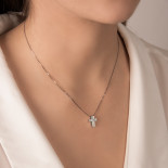 Mirco visconti girocollo con croce pavè 0,14 ct