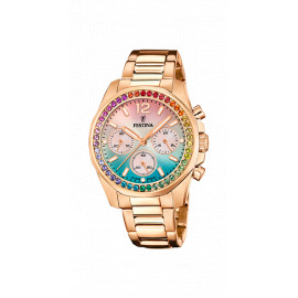 Festina boyfriend rainbow rose gold