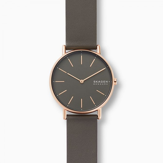 Skagen signatur charcoal pelle