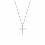 Mirco visconti girocollo in oro bianco con croce di brillanti 0,008 ct