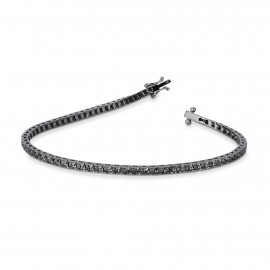 Mirco visconti bracciale tennis lapidato con brillanti neri 1,04 ct