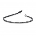 Mirco visconti bracciale tennis lapidato con brillanti neri 1,04 ct