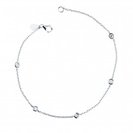 Mirco visconti bracciale in oro bianco con 4 brillanti 0,22 ct