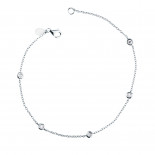 Mirco visconti bracciale in oro bianco con 4 brillanti 0,22 ct