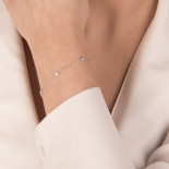 Mirco visconti bracciale in oro bianco con 4 brillanti 0,22 ct
