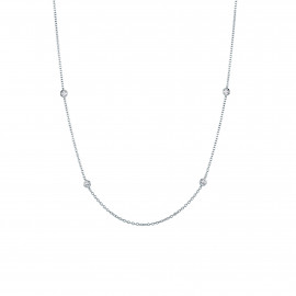 Mirco visconti girocollo in oro bianco con 4 brillanti 0,25 ct
