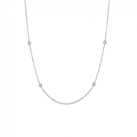 Mirco visconti girocollo in oro bianco con 4 brillanti 0,25 ct
