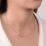 Mirco visconti girocollo in oro bianco con 4 brillanti 0,25 ct