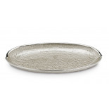 Greggio piatto euclide ovale tortora 34 x 22 cm