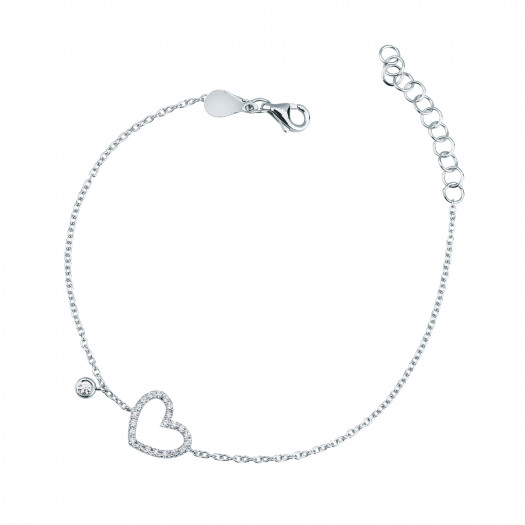 Mirco visconti bracciale cuore forato con brillanti