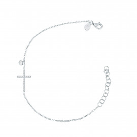 Mirco visconti bracciale con croce di brillanti 0,08 ct