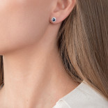 Mirco visconti orecchini tondi zaffiro blu e brill