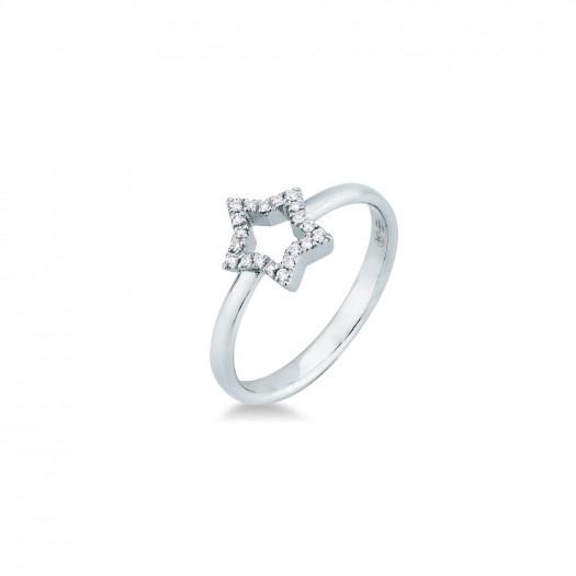 Mirco visconti anello stella forata 0,09 ct