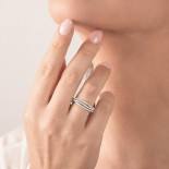 Mirco visconti anello onde con brillanti 0,28 ct