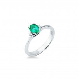 Mirco visconti anello in oro bianco con smeraldo e brillanti 