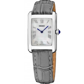 Seiko lady classic rectangular small grey