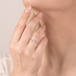 Mirco visconti anello solitario calice 0,17 ct