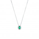 Mirco visconti girocollo con smeraldo e contorno di brillanti