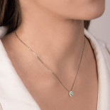 Mirco visconti girocollo con smeraldo e contorno di brillanti