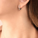 Mirco visconti orecchini a cerchio con brillanti 0,18 ct