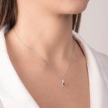 Mirco visconti girocollo a goccia rubino e brillanti